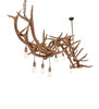 Meyda 74" Long Antlers 8 Light Oblong Chandelier