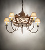 Meyda 38" Wide Black Bear 5 Light Chandelier