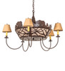 Meyda 38" Wide Black Bear 5 Light Chandelier