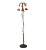 Meyda 58" High Seafoam/cranberry Tiffany Pond Lily 3 Light Floor Lamp