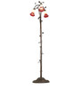 Meyda 58" High Seafoam/cranberry Tiffany Pond Lily 3 Light Floor Lamp