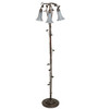 Meyda 58" High Gray Tiffany Pond Lily 3 Light Floor Lamp