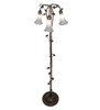 Meyda 58" High Gray Tiffany Pond Lily 3 Light Floor Lamp