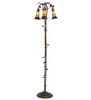 Meyda 58" High Stained Glass Pond Lily 3 Light Floor Lamp - 255133