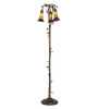 Meyda 58" High Stained Glass Pond Lily 3 Light Floor Lamp - 255133