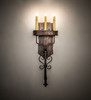 Meyda 10" Wide Ahriman 3 Light Wall Sconce