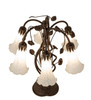 Meyda 18" High White Tiffany Pond Lily 6 Light Table Lamp