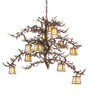 Meyda 48" Long Pine Branch 12 Light Oblong Chandelier