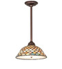 Meyda 12" Wide Tiffany Fishscale Pendant