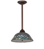 Meyda 12" Wide Tiffany Fishscale Pendant