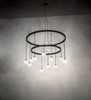 Meyda 59" Wide Bola 12 Light Two Tier Cascading Chandelier