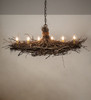 Meyda 32" Long Twigs 6 Light Oblong Chandelier