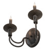 Meyda 14" Wide Bell 2 Light Wall Sconce