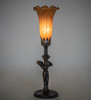 Meyda 15" High Amber Tiffany Pond Lily Nouveau Lady Accent Lamp - 259383