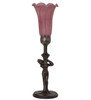 Meyda 15" High Lavender Tiffany Pond Lily Nouveau Lady Accent Lamp