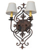 Meyda 13" Wide Louisa 2 Light Wall Sconce