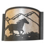 Meyda 12" Wide Running Horses Wall Sconce