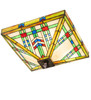 Meyda 17" Square Prairie Wheat Flushmount