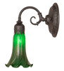 Meyda 5.5" Wide Green Tiffany Pond Lily Wall Sconce - 260475