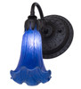 Meyda 5.5" Wide Blue Tiffany Pond Lily Wall Sconce - 260477