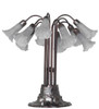 Meyda 24" High Gray Tiffany Pond Lily 10 Light Table Lamp