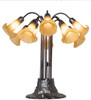 Meyda 24" High Amber Tiffany Pond Lily 10 Light Table Lamp