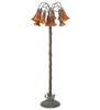 Meyda 61" High Amber Tiffany Pond Lily 12 Light Floor Lamp - 262114