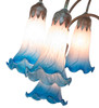Meyda 61" High Pink/blue Tiffany Pond Lily 12 Light Floor Lamp