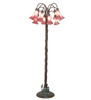 Meyda 61" High Lavender Tiffany Pond Lily 12 Light Floor Lamp