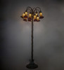 Meyda 61" High Stained Glass Pond Lily Floor Lamp