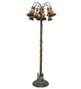 Meyda 61" High Stained Glass Pond Lily Floor Lamp