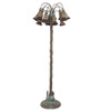 Meyda 61" High Stained Glass Pond Lily Floor Lamp