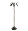Meyda 61" High Stained Glass Pond Lily Floor Lamp