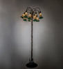 Meyda 61" High Stained Glass Pond Lily 12 Light Floor Lamp