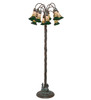 Meyda 61" High Stained Glass Pond Lily 12 Light Floor Lamp