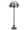 Meyda 61" High Stained Glass Pond Lily 12 Light Floor Lamp
