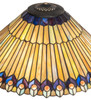 Meyda 20" Wide Tiffany Jeweled Peacock Shade