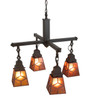 Meyda 24" Wide Bungalow Mission 4 Light Chandelier