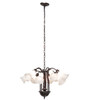 Meyda 24" Wide White Tiffany Pond Lily 12 Light Chandelier