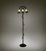 Meyda 58" High Amber/green 3 Light Floor Lamp