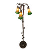 Meyda 58" High Amber/green 3 Light Floor Lamp