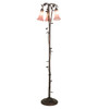 Meyda 58" High Pink Tiffany Pond Lily 3 Light Floor Lamp