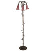 Meyda 58" High Lavender Tiffany Pond Lily 3 Light Floor Lamp