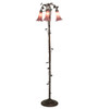 Meyda 58" High Lavender Tiffany Pond Lily 3 Light Floor Lamp