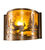 Meyda 12" Wide Deer At Lake Wall Sconce