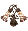 Meyda 17" High Stained Glass Pond Lily 2 Light Trellis Girl Accent Lamp - 134637