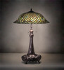 Meyda 31" High Tiffany Fishscale Table Lamp - 230465