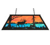 Meyda 33" Long Elk At Lake Oblong Pendant - 234142