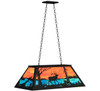 Meyda 33" Long Elk At Lake Oblong Pendant - 234142