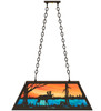 Meyda 33" Long Moose At Lake Oblong Pendant - 234281